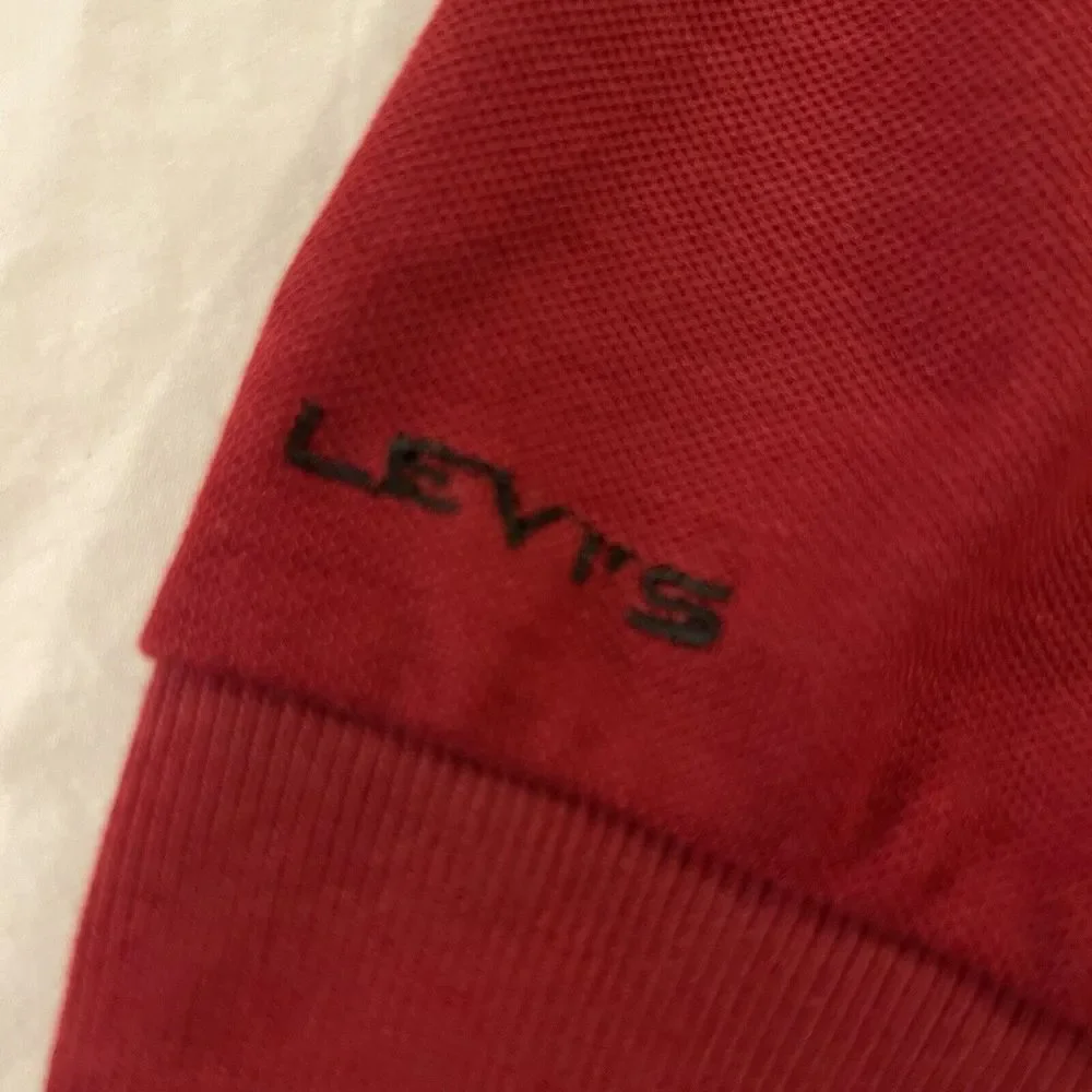 Vintage Levis‎ Shirts Red Polo Shirt Size Medium Made in Korea